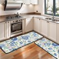thumbnail image 3 of Kitchen Rugs Sets Of 2,Pioneer Flower Floral Print Pattern Anti Fatigue Kitchen Mat Rugs Non Slip Washable,Decorative Kitchen Floor Mats for Kitchen,Sink,Laundry,17"x47"+17"x47", 3 of 5