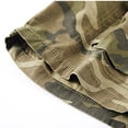 thumbnail image 4 of Spring Savings Clearance! Npasoilc Hiking Cargo Shorts for Men Cotton Button Zipper Lightweight Travel Athletic Camo Loose Shorts with Multi Pockets, 4 of 9