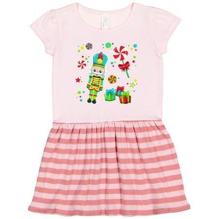 

Inktastic Holiday Nutcracker and Candy for Christmas Gift Toddler Girl Dress