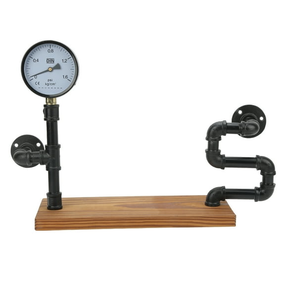 Estante de pared de hierro forjado estante de almacenamiento para colgar en la pared de estilo industrial de aplicación amplia de madera carbonizada de acero maleable para baño ANGGREK Otros