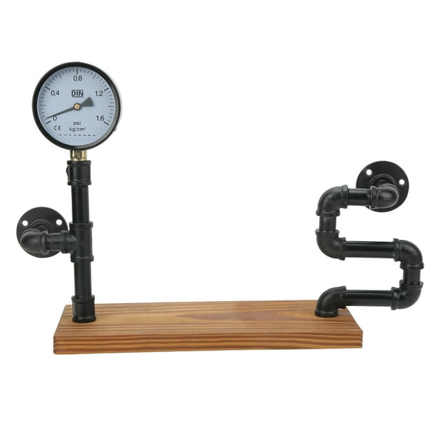 Hanging Storage Rack,Wrought Iron Wall Shelf Wall Hanging Storage Rack Industrial Pipe Shelf Convenient Use