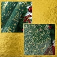 thumbnail image 6 of 25x36.69" Christmas Window Curtain - Green Embroidered Holiday Shower Curtain with Snowflake Design for Coffee Shop & Home Decor, 6 of 6
