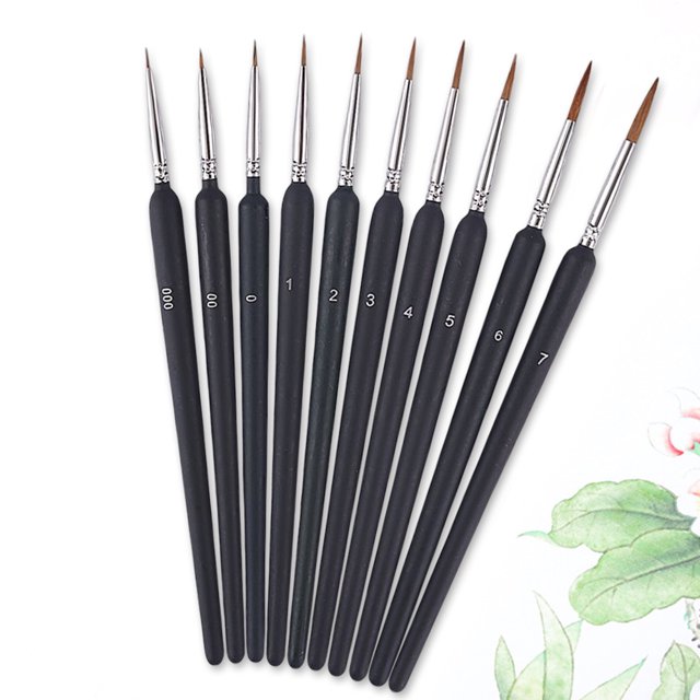 10 Uds pincel de pintura elástico profesional acuarela pinturas pluma para suministros de arte