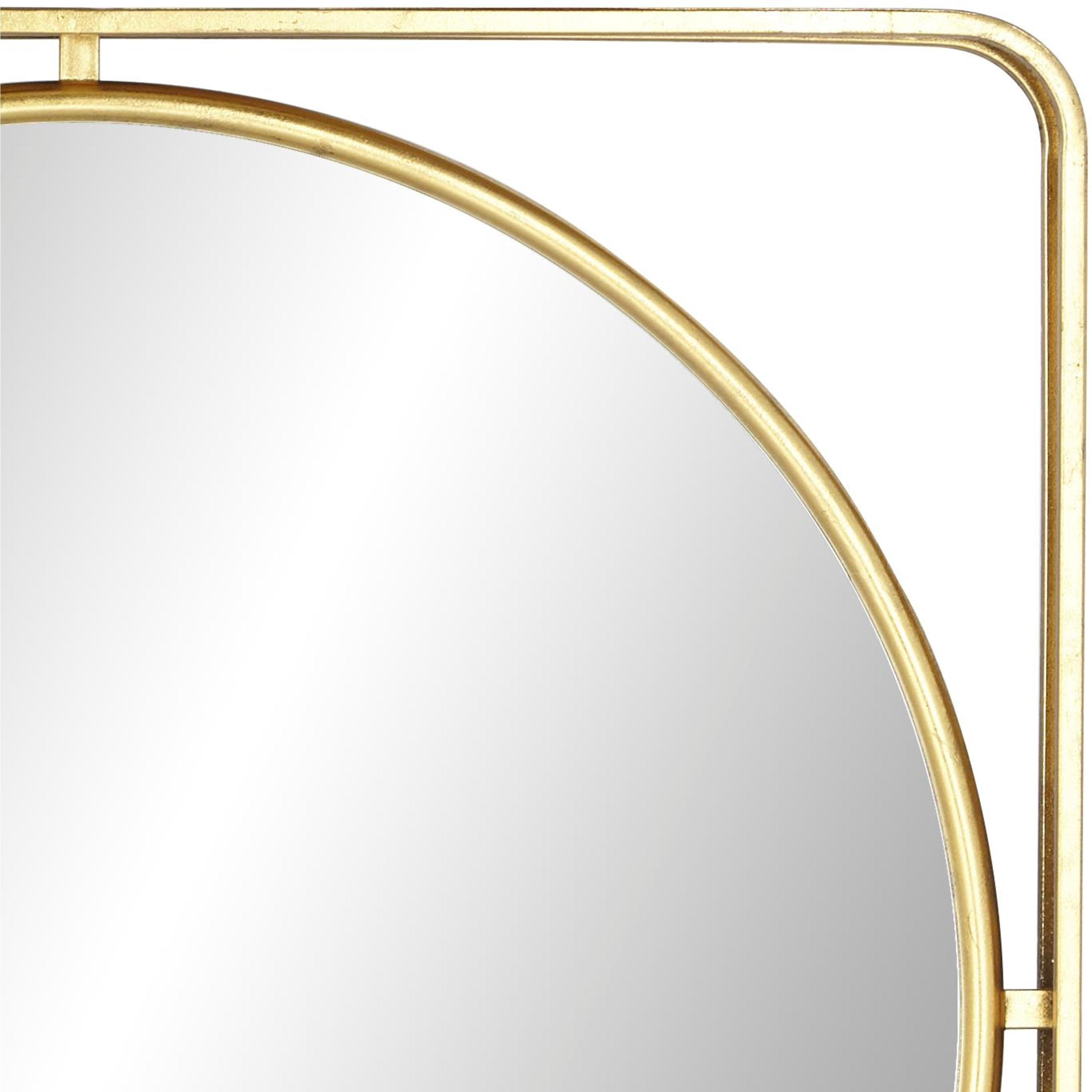 DecMode 34" x 34" Gold Wall Mirror