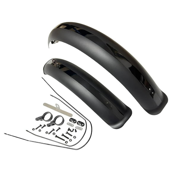 Bike Mudguard Front Rear Set Fittings Easy to Install Spare Parts Universal Repair Accs muds Guard for Mountain Bike Outdoor snow bikes Riding Black