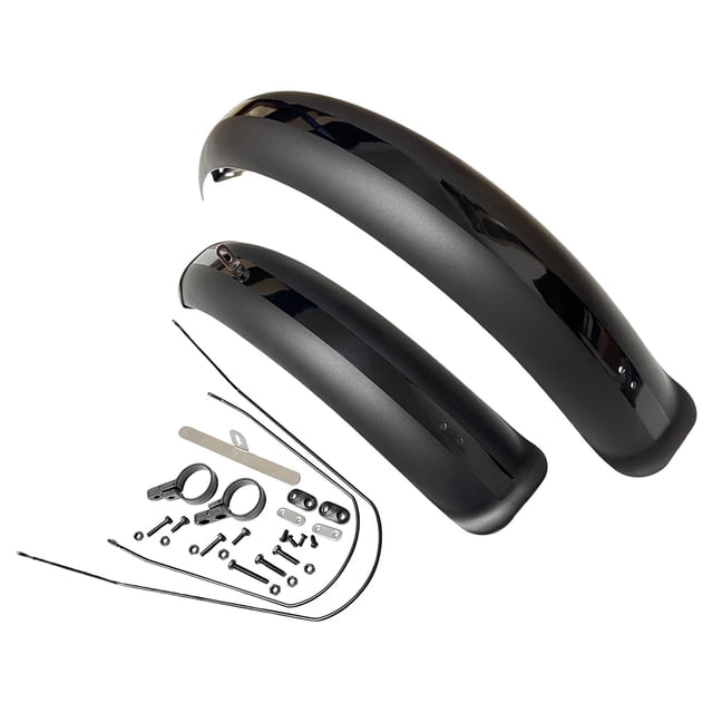 Almencla Bike Mudguard Front Rear Set Accs Components Fittings Replacement Portable Widen Black