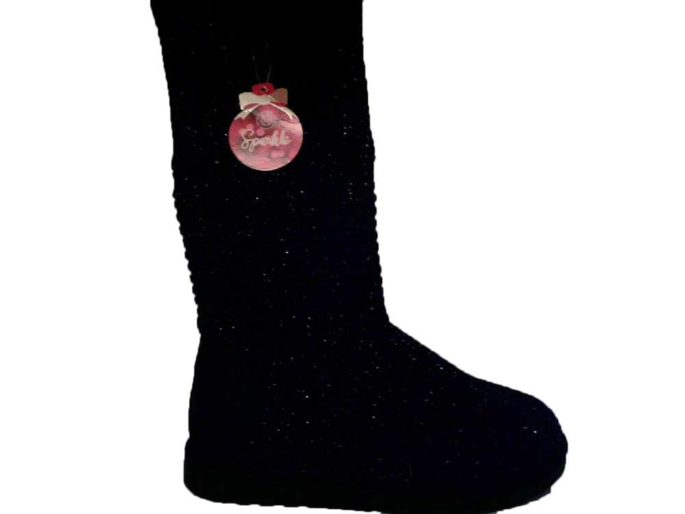 SO Pencil Women s Sparkle Knit Boots 11 13 Walmart