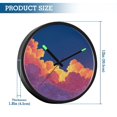 thumbnail image 3 of Indoor 12' Voice-Activated Luminous Decoration Wall Clock With LED Night Light Sunset Sky, 3 of 8