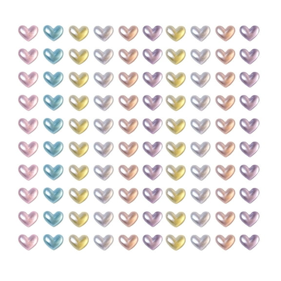 50Pcs Nail Ornaments Creative Shape Non-Fading Vivid Color Shiny Visual Effect 3D Love Heart Bear Style Nail Art Jewelry Charms for Nail Salon