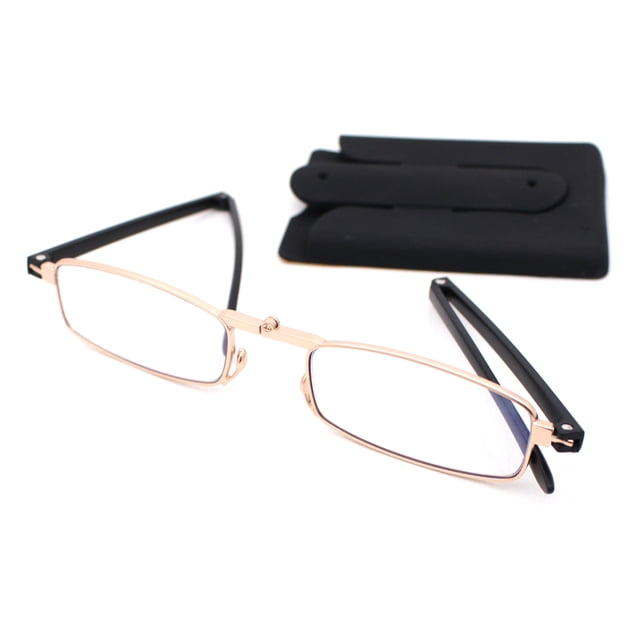 Téléphone Intelligent Attachable Filtre Lumière Bleue Portable Compact Lunettes de Lecture +2.0 Noir