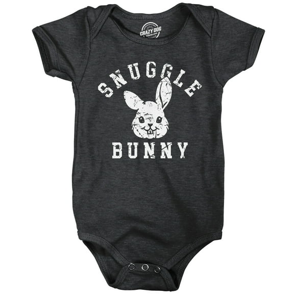 Snuggle Bunny Baby Bodysuit Funny Easter Sunday Jumper for Infants
