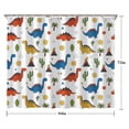 thumbnail image 5 of White Desert Elements Dinosaurs Pattern Shower Curtain 84"x72" ,Bathroom Decorative Shower Curtains Set with 12 Hooks,Modern Waterproof Washable Shower Curtain, 5 of 6