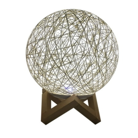 

3D LED Rattan Moon Night Light Moonlight USB Charging Table Desk Moon Lamp