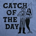 thumbnail image 2 of Mens Catch of The Day T Shirt Funny Fishing Lovers Mermaid Joke Tee for Guys Graphic Tees, 2 of 9