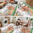 thumbnail image 5 of Easter Bunny Area Rugs 2.7'x5', Washable Small Throw Rugs for Kitchen Bedroom, Cute Rabbits Colorful Eggs Spring Rustic Flower Indoor Outdoor Rug Non-Slip Low Pile Carpet Runner Reversible Floor Mats, 5 of 8
