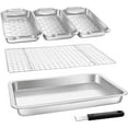 Roasting Pan with Rack, 6piece Stainless Steel Large Roasting Pan, 16.
