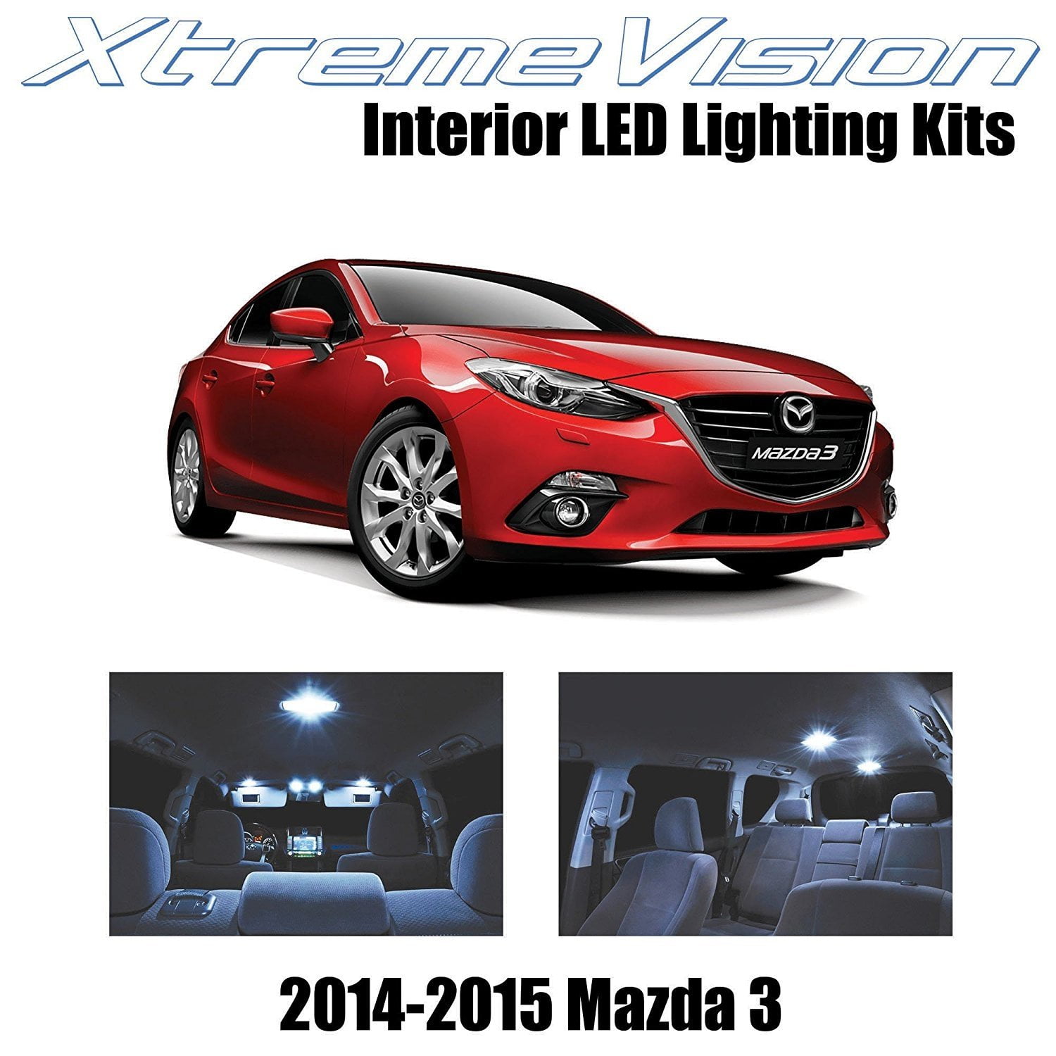 Xtremevision Led For Mazda 3 2014 6 Pieces Cool White Premium Interior Led Kit Package Installation Tool Walmart Com