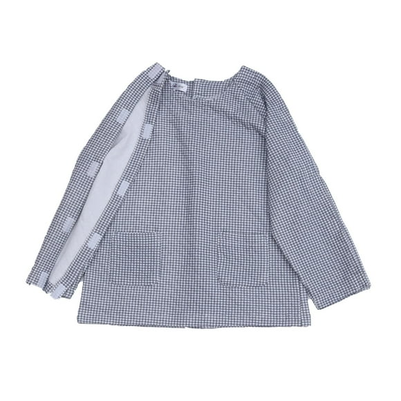 Milaget Bedridden Patient Clothing Tearaway Warm Simple Home Care Soft Hospital Gown XL
