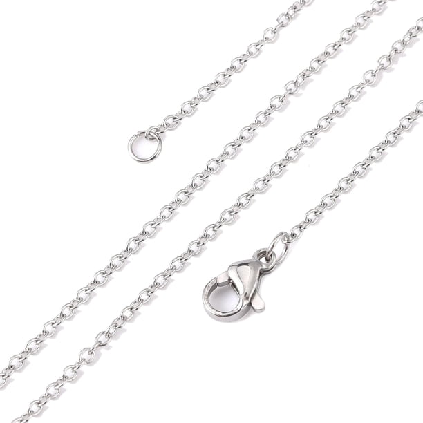 Collar minimalista de cadena de cable (5 piezas) con cierre de pinza de langosta