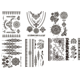 thumbnail image 1 of Tatuajes temporales para mujeres, (10 hojas, 21*14,8 cm) pegatinas de tatuajes temporales tatuaje de muñeca de brazo tatuaje negro, 1 of 4