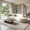 110" Left-Facing/Beige, variant on 110" Curved Sectional Sofa, Left-Facing Fabric Couch with Deep Seats, Solid Wood Frame for Living Room, Apartment & Home
