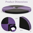 thumbnail image 3 of Costway Pole Dance Crash Mat Round Portable Yoga Mat with EPE Foam Safety Dancing Cushion Purple, 3 of 9