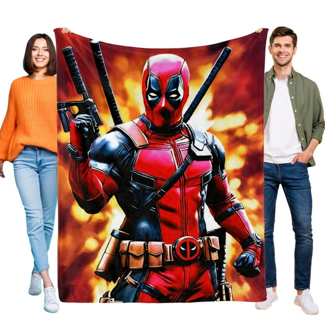 Deadpool anti-pilling, suave, ligera, esponjosa y acogedora de lujo para hogar y cocina – Perfecta para niños y adultos,180X120cm