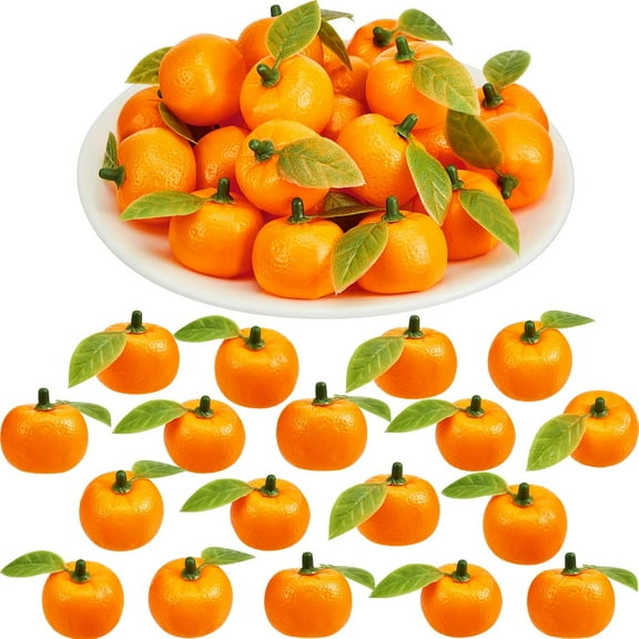 BlinkLLX 24 Pcs Little Baby Shower Decorations Artificial Mini Fake Decors Birthday Party Supplies Cutie Baby Shower Decorations for Shower(Orange)
