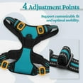 thumbnail image 5 of rabbitgoo Dog Harness, No-Pull Pet Harness with 2 Leash Clips, Adjustable Soft Padded Dog Vest, Reflective Outdoor Pet Oxford Vest with Easy Control Handle for Large Dogs, Teal, 5 of 10