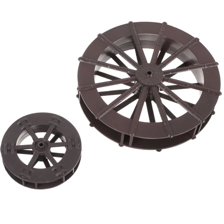 CATIEBYE 2pcs Tabletop Water Fountain with Wheel, Assorted Colors, Plastic Assembly Kit for Garden Decor and Home