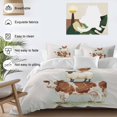 thumbnail image 3 of King 4 Piece Bedding Set Farm Cattle Sheep Chicken Soft Breathable Duvet Cover and Pillowcase, Farmhouse Animal Retro Duvet Cover Set Bed Sheets for Bedroom Dormitory Guest Room, 3 of 9