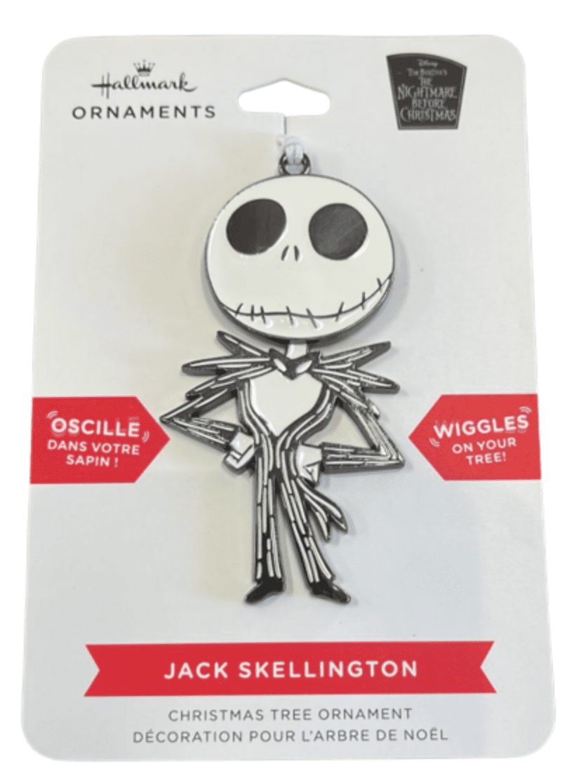 Hallmark Nightmare Before Christmas Jack Wiggles Metal Ornament New
