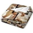 thumbnail image 4 of Custom Blankets Customized Use Your Child, Sister, Family Photo Text Collage Throws Blanket Personalized Bedding Blanket Home Decor, A Great Gift for Your Family, 40" x 60" Blankets, 4 of 5
