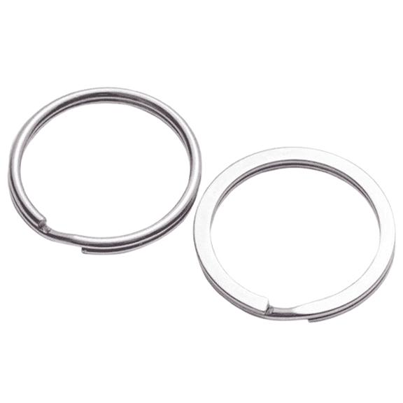 FACEGA 2Pcs Key Ring Round - Edged Design Keyring Rustproof Feature Keychain Accessories 30mm