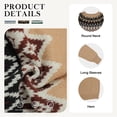 thumbnail image 5 of Asklazy Women Casual Regular Fit Jacquard Crew Neck Sweater Winter Pullover,US Size,Khaki,2XL, 5 of 9