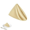 thumbnail image 2 of BKBP Cloth Napkins, Satin Napkins Soft Dinner Napkins Square Weddings Table Napkins 17 x 17 Inches for Restaurant Weddings Party Dinner Decoration (Champagne, 1PC), 2 of 9