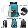 thumbnail image 4 of Jeiento Otter Backpack with Lunch Box Set for Girls Preschool School Bags Bookbag and Lunch Bag Pencil Case 3 In 1 Elementary Middle School Bag Packs Kids Boys Cute Schoolbags Blue, 4 of 7