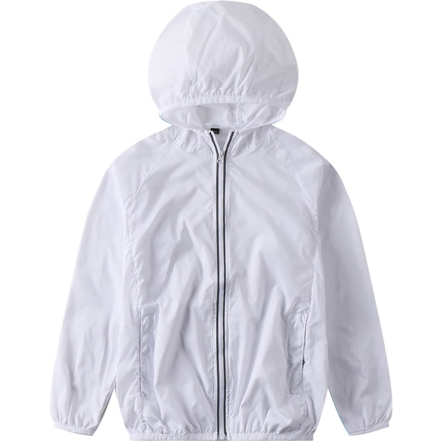 Chaqueta/Chaqueta informal con capucha de manga larga para mujer, con protección solar, fina, transpirable, para exteriores, para padres e hijos, de poliéster