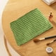 thumbnail image 4 of Bolso Cosmético Tejido de Lana con Bloque de Color a Rayas, Verde Rojo, Poliéster, Gran Capacidad 25x17x6cm, Estuche para Lápices Portátil Multifuncional, 4 of 8