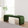 thumbnail image 1 of Modway Koda Performance Banc Long en Velours Cascade Noir Vert Mousse, 1 of 9
