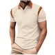 thumbnail image 2 of pstuiky Camisas de vestir de manga corta para hombre, Camisa informal de color liso con cuello vuelto y manga corta de cedro para hombre camisas casuales para hombre m, 2 of 7