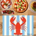 thumbnail image 2 of Amarainy Lobster Blue Striped Table Mats Set Of 4 For Home Kitchen Table Decor 12x18 inch, 2 of 5