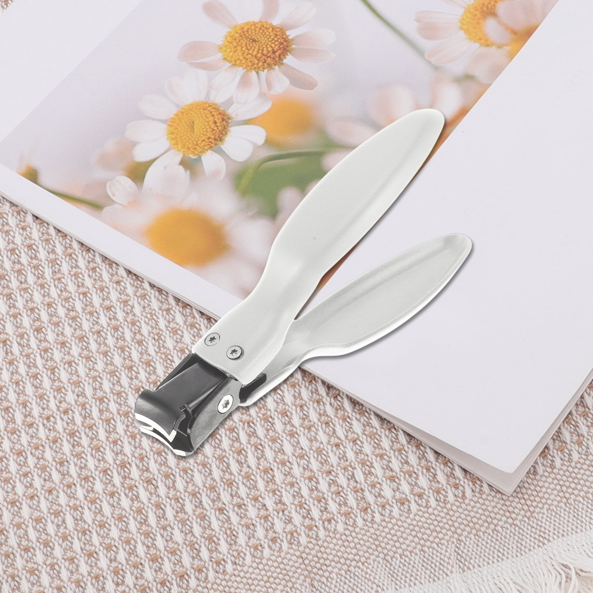 Unique Bargains Portable Wide Opening Nail Clipper for Women for Men 1 Pc White