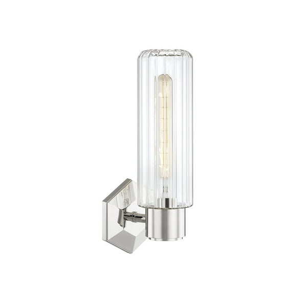 Hudson Valley Roebling Wall Sconce in Polished Nickel, 1-Light Brass