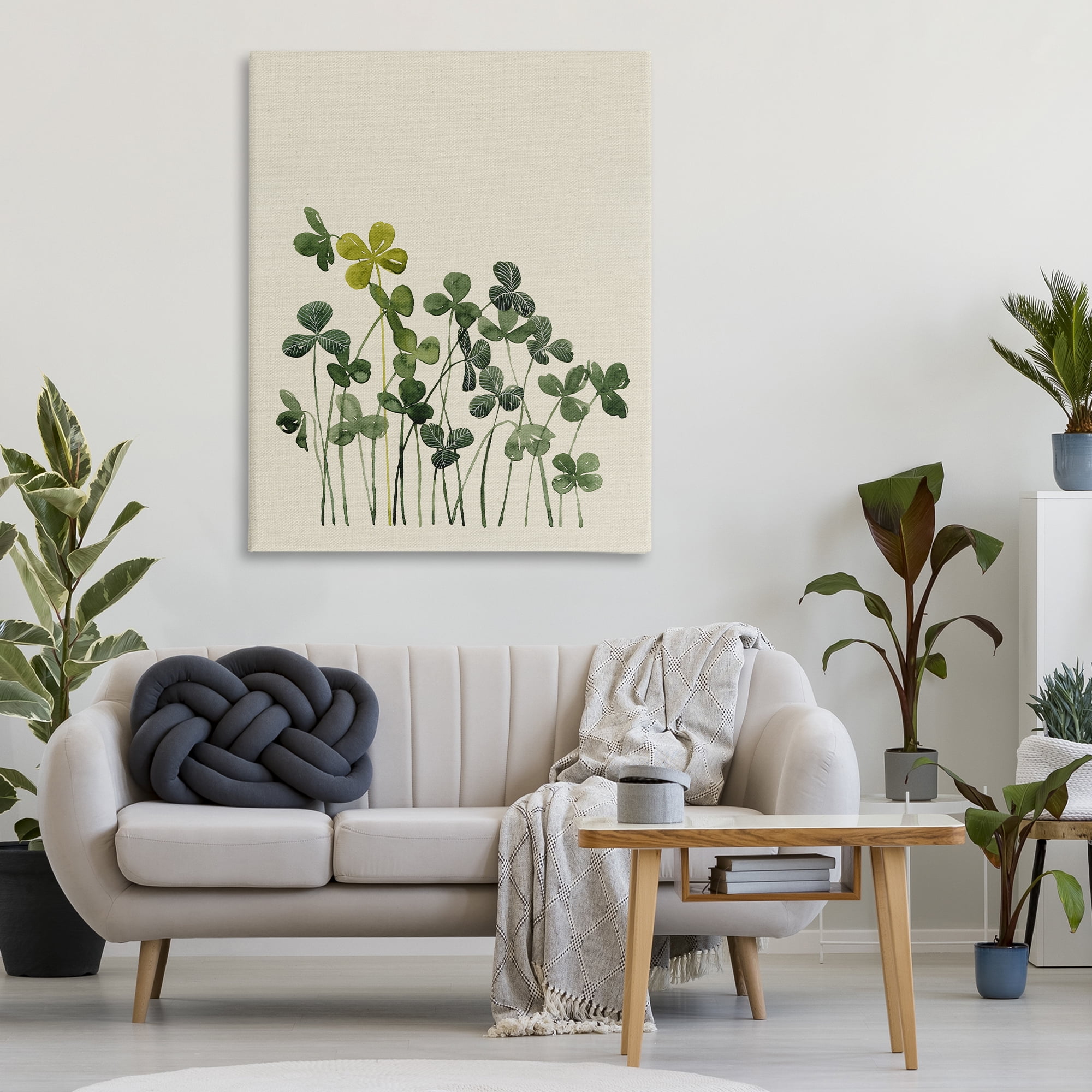Hidden Gems Clovers Canvas Wall Art, design by Grace Popp