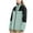 Mint Green, variant on SnZhen Womens Winter Thin Windbreaker Colorblock Long Sleeve Zipper with Pocket Hooded Windproof Waterproof Warm Outdoor Hiking Coats XL
