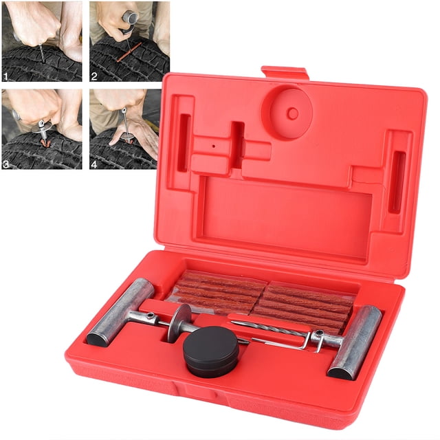 Tire Repair Kit Tire Repair Kit Tubeless Tyre Puncture Plug Repairing Tool For Tractors Lawn Mowers Trucks Automobiles Wheel