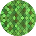 thumbnail image 1 of Ahgly Company Indoor Round Abstract Green Contemporary Area Rugs, 8' Round, 1 of 1