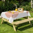 thumbnail image 4 of Duangreer Boho Abstact Rectangle Tablecloth, Orange Irregular Graphic Print, Washable Table Cover with Waterproof Wrinkle Resistant for Restaurant Picnic Indoor Outdoor, 60 x 84 Inch, 4 of 6