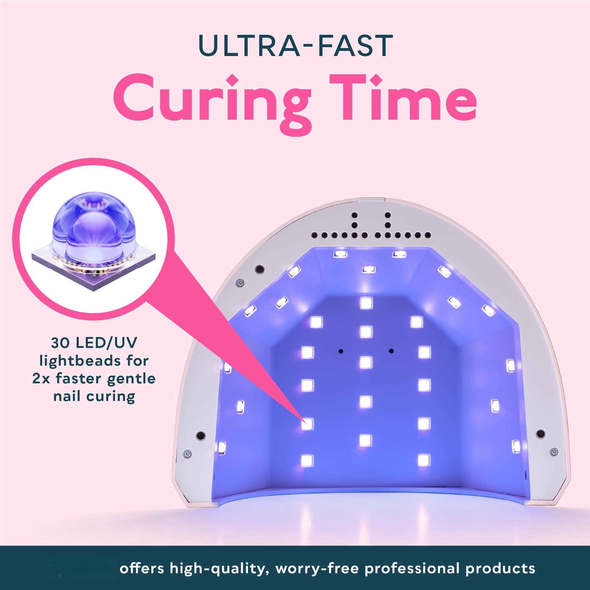 Uv Light For Gel Nails  Dryer Polish With 3 Timer Settings Professional Led Lamp Art Tools Auto Sensor Sunone Pink